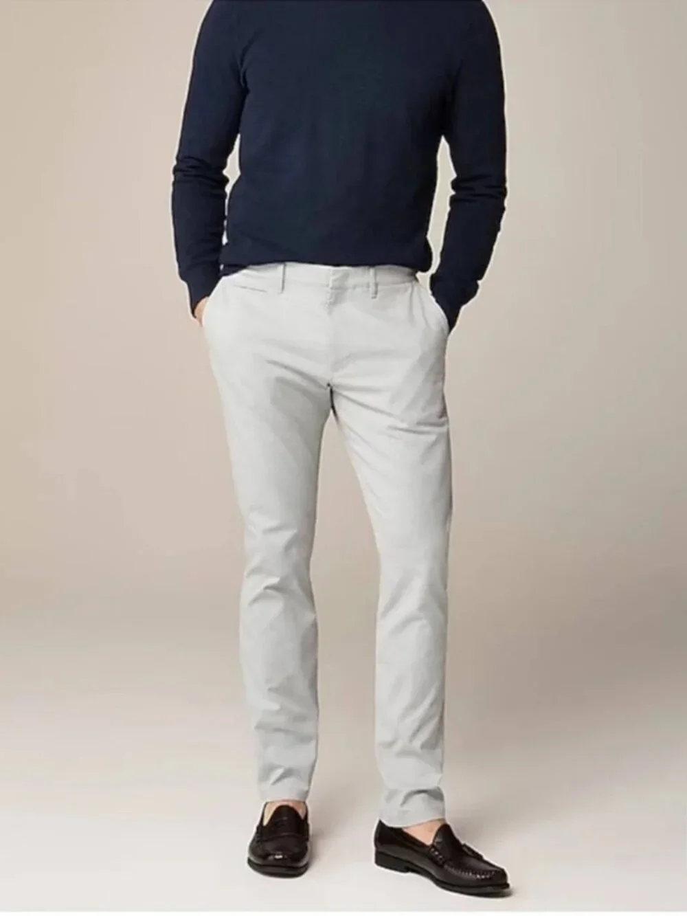 **J.Crew 484 Slim-Fit Tech Pants Light Gray Taupe Men's 32x30 NWT